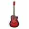 GA-H10-38-RD Акустическая гитара, с вырезом, красная, Smiger