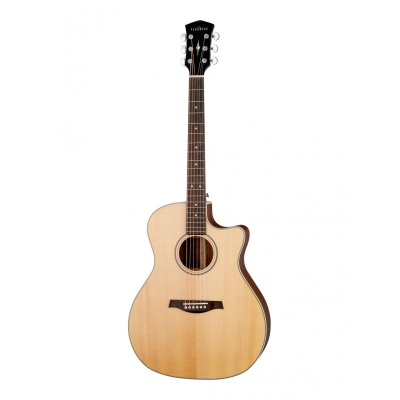 GA28-WBAG-GT Электро-акустическая гитара, с вырезом, цвет натуральный, с чехлом, Parkwood GA28-WBAG-GT Электро-акустическая гитара, с вырезом, цвет натуральный, с чехлом, Parkwood