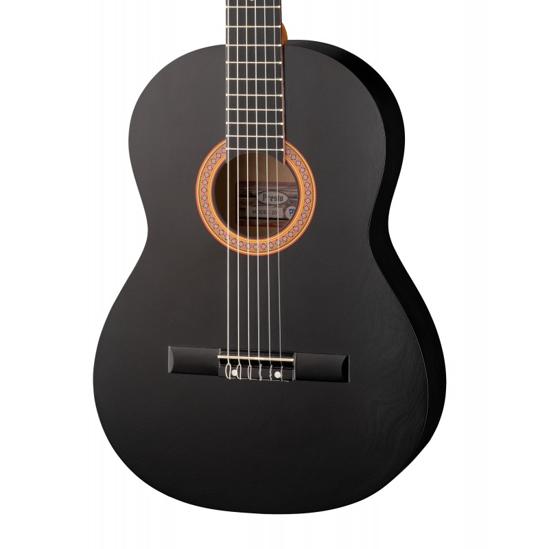 GC-BK20-G Классическая гитара, черная, глянцевая, Presto