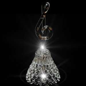GH-XL010 Колокольчик хрустальный «Скрипичный ключ», большой, Гусь Хрустальный
