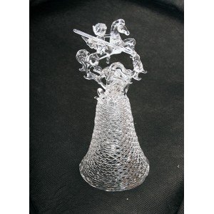 GH-XL056 Колокольчик хрустальный «Георгий Победоносец», большой, Гусь Хрустальный