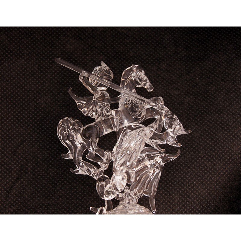 GH-XL056 Колокольчик хрустальный «Георгий Победоносец», большой, Гусь Хрустальный