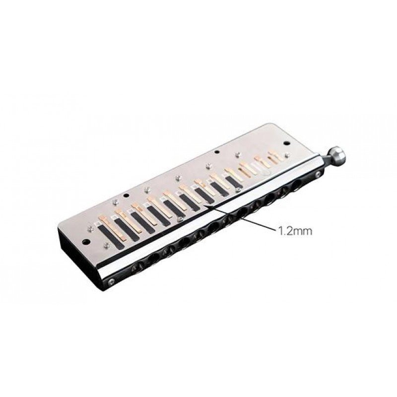 GM0648GY Губная гармошка, тональность С, хроматическая, серая, JDR