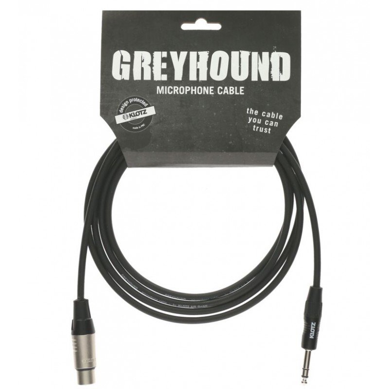 GRG1FP06.0 Greyhound Кабель микрофонный XLRf-6.35мм, 6м, Klotz
