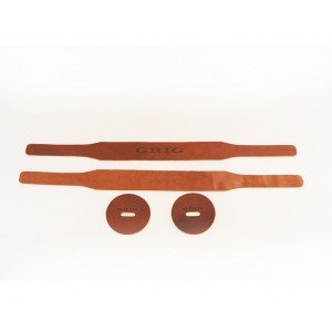 GRT-2 Ремни для оркестровых тарелок, кожа, коричневые, Grig