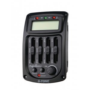 GS-3 Эквалайзер для акустической гитары, врезной, 4-х полосный, с инверсией фазы и тюнером, Cherub