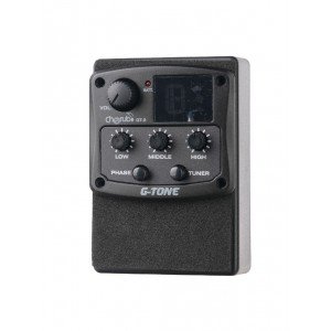 GT-2 Гитарный эквалайзер цифровой 3-полосный с тюнером и фэйзер эффектом, Cherub