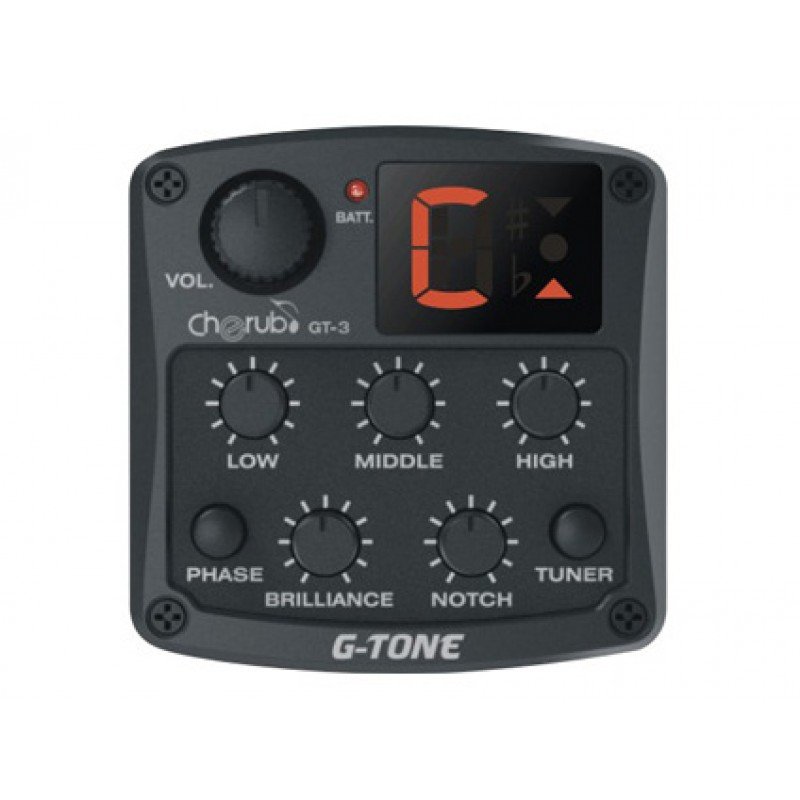 GT-3 Гитарный эквалайзер цифровой 4-х полосный с тюнером и контролем обратной связи, Cherub