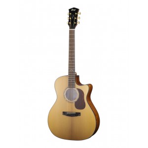 Gold-A6-WCASE-NAT Электро-акустическая гитара, с вырезом, цвет натуральный, с чехлом, Cort