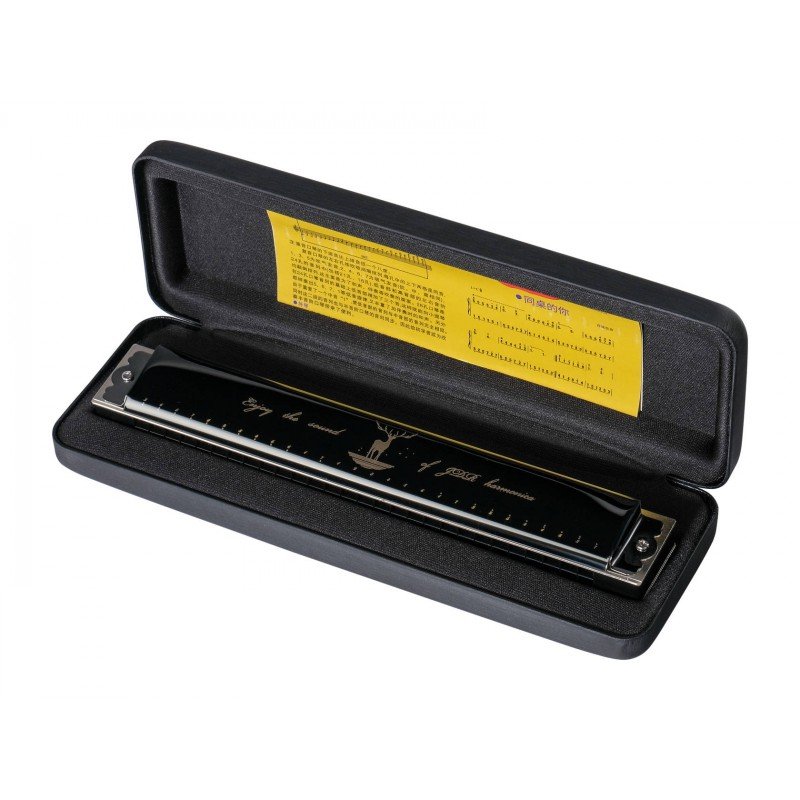 H2801BK Губная гармошка, тональность С, черная, JDR