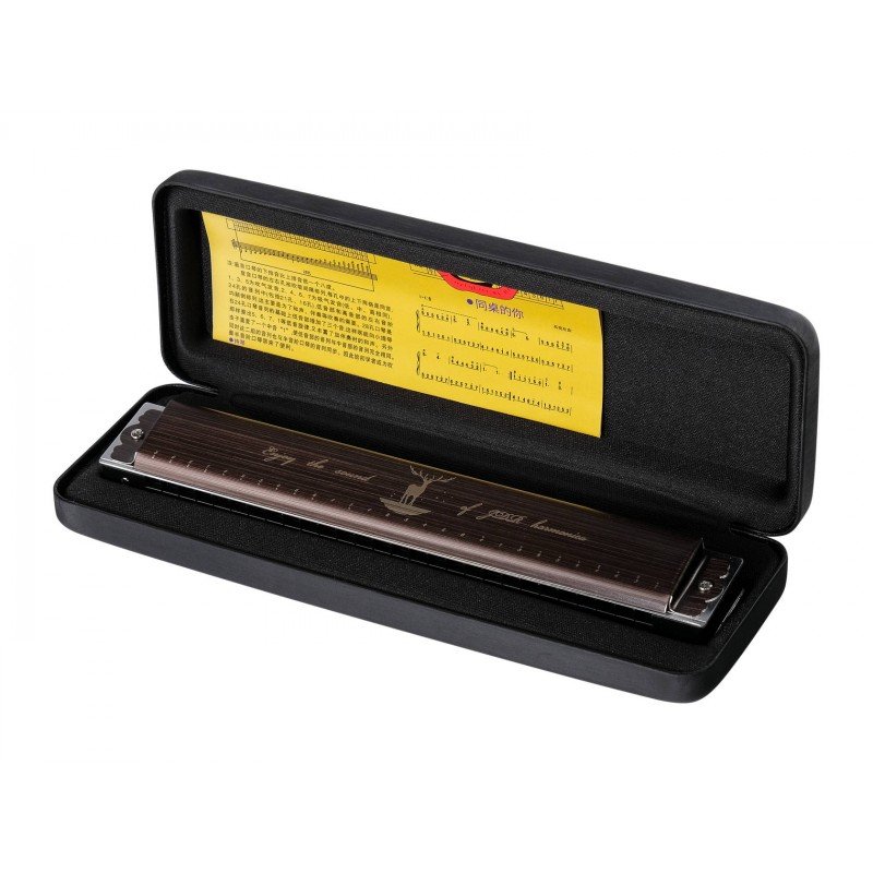 H2801RW Губная гармошка, тональность С, бордовая, JDR