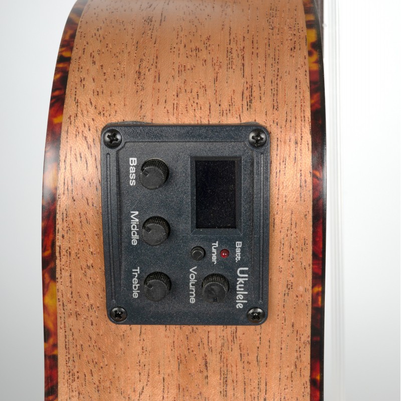 HH-2048E Mahogany Series Укулеле тенор со звукоснимателем, с чехлом, цвет натуральный, Cascha