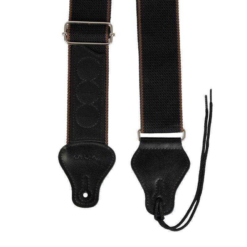 HH-2259 Ремень для гитары, полиэстер/хлопок, черный, Cascha