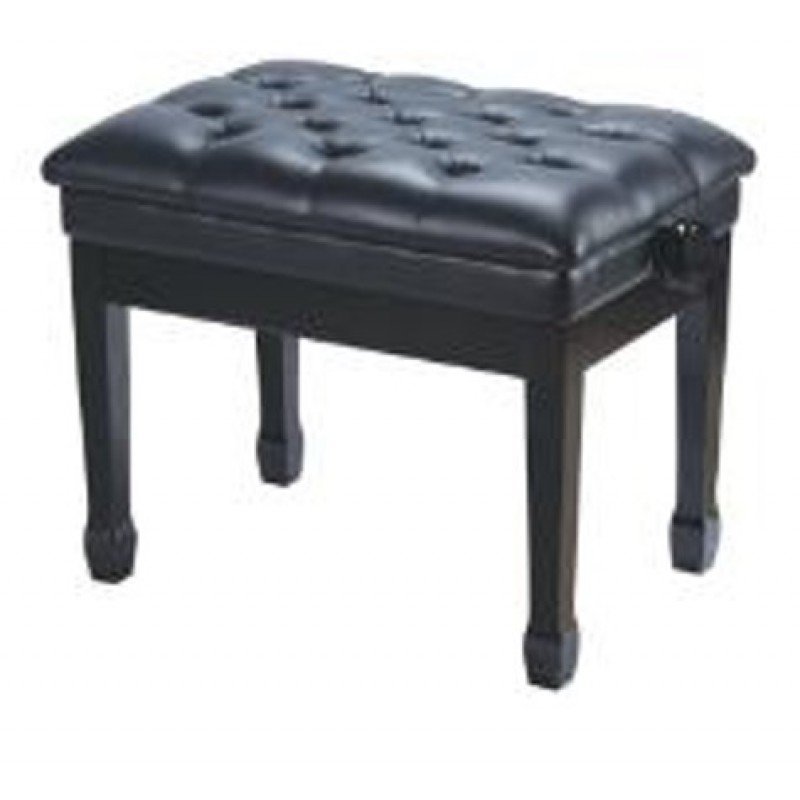 HY-DX06-GLOSS-BLACK Банкетка, черный/черный, искусственная кожа, Rin HY-DX06-GLOSS-BLACK Банкетка, черный/черный, искусственная кожа, Rin