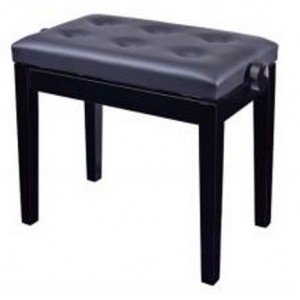 HY-DX15-GLOSS-BLACK Банкетка, черный/черный, искусственная кожа, Rin HY-DX15-GLOSS-BLACK Банкетка, черный/черный, искусственная кожа, Rin