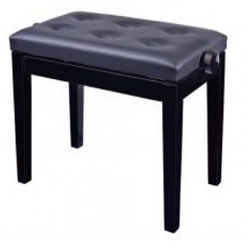 HY-DX15-GLOSS-BLACK Банкетка, черный/черный, искусственная кожа, Rin HY-DX15-GLOSS-BLACK Банкетка, черный/черный, искусственная кожа, Rin