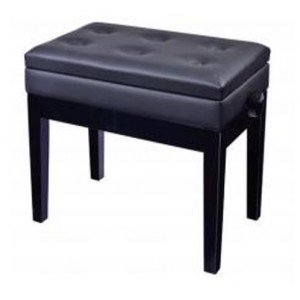 HY-DX16-GLOSS-BLACK Банкетка, черный/черный, искусственная кожа, Rin HY-DX16-GLOSS-BLACK Банкетка, черный/черный, искусственная кожа, Rin