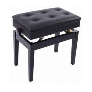 HY-DX17-GLOSS-BLACK Банкетка, черный/черный, искусственная кожа, Rin HY-DX17-GLOSS-BLACK Банкетка, черный/черный, искусственная кожа, Rin