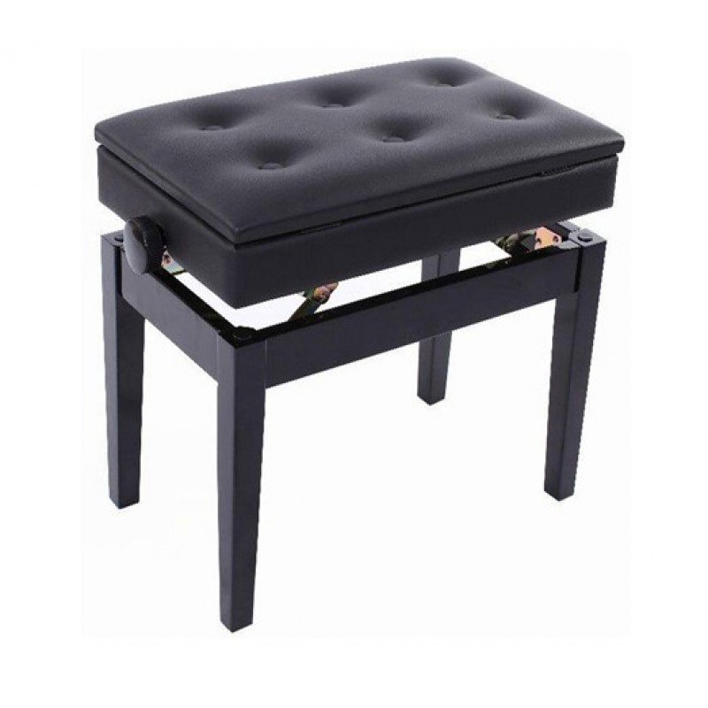HY-DX17-GLOSS-BLACK Банкетка, черный/черный, искусственная кожа, Rin HY-DX17-GLOSS-BLACK Банкетка, черный/черный, искусственная кожа, Rin