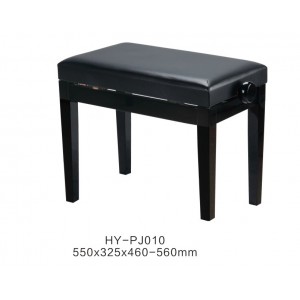HY-PJ010-GLOSS-BLACK Банкетка, черная, искусственная кожа, Rin