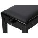 HY-PJ023-GLOSS-BLACK Банкетка, черный/черный, искусственная кожа, Rin HY-PJ023-GLOSS-BLACK Банкетка, черный/черный, искусственная кожа, Rin