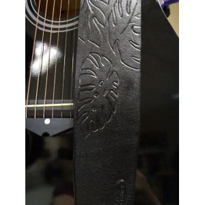 IBP-Gerber Ремень для гитары, кожаный, черный, iBackPacker