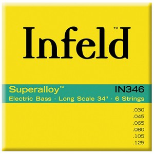 IN346 Infield Комплект струн для 6-струнной бас-гитары, круглая оплетка, 30-125, Thomastik