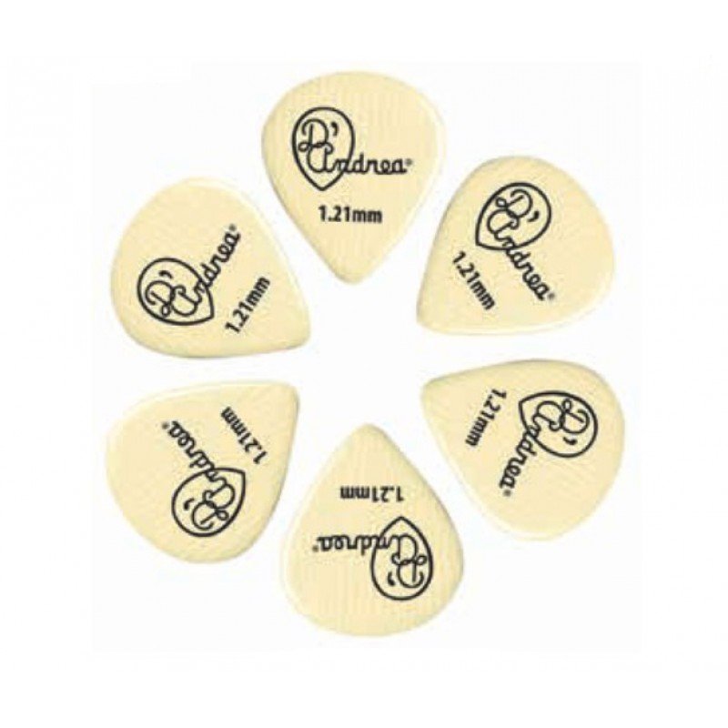 IVORY551-1.21 Медиаторы, 6 шт, толщина 1.21мм, D'Andrea