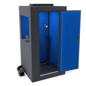 IzoCab-Base-GF-BL Звукоизоляционная кабина, цвет графит/синий, IzoCab IzoCab-Base-GF-BL Звукоизоляционная кабина, цвет графит/синий, IzoCab