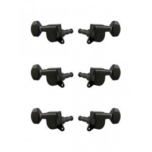 J-07-BK-3+3 Колки для гитары 3+3, черные, Metallor