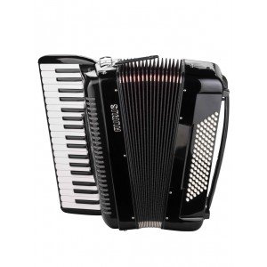 JH2017D-BLACK Аккордеон 37/96/7+2, черный, с футляром, Aurus