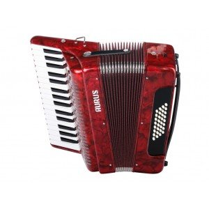 JH2018-RED Аккордеон 32/32, красный, с футляром, Aurus