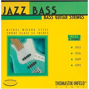 JR324 Jazz Round Wound Комплект струн для бас-гитары, никель, круглая оплетка, 42-93, Thomastik