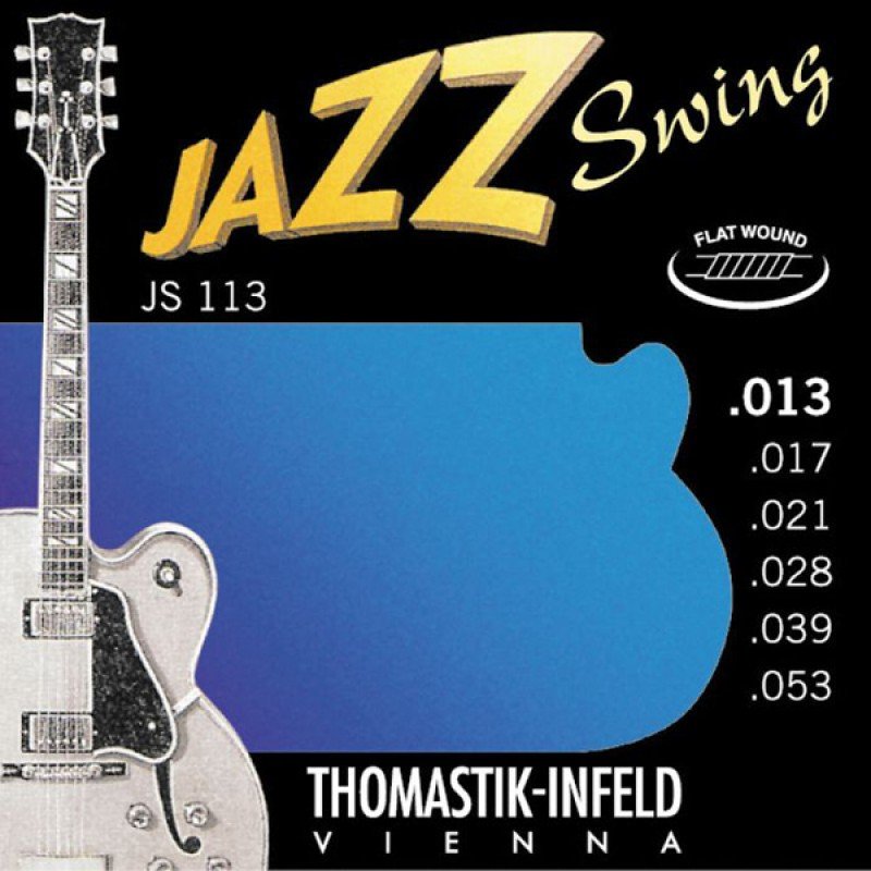 JS113 Jazz Swing Комплект струн для акустической гитары, Medium, сталь/никель, 13-53, Thomastik JS113 Jazz Swing Комплект струн для акустической гитары, Medium, сталь/никель, 13-53, Thomastik