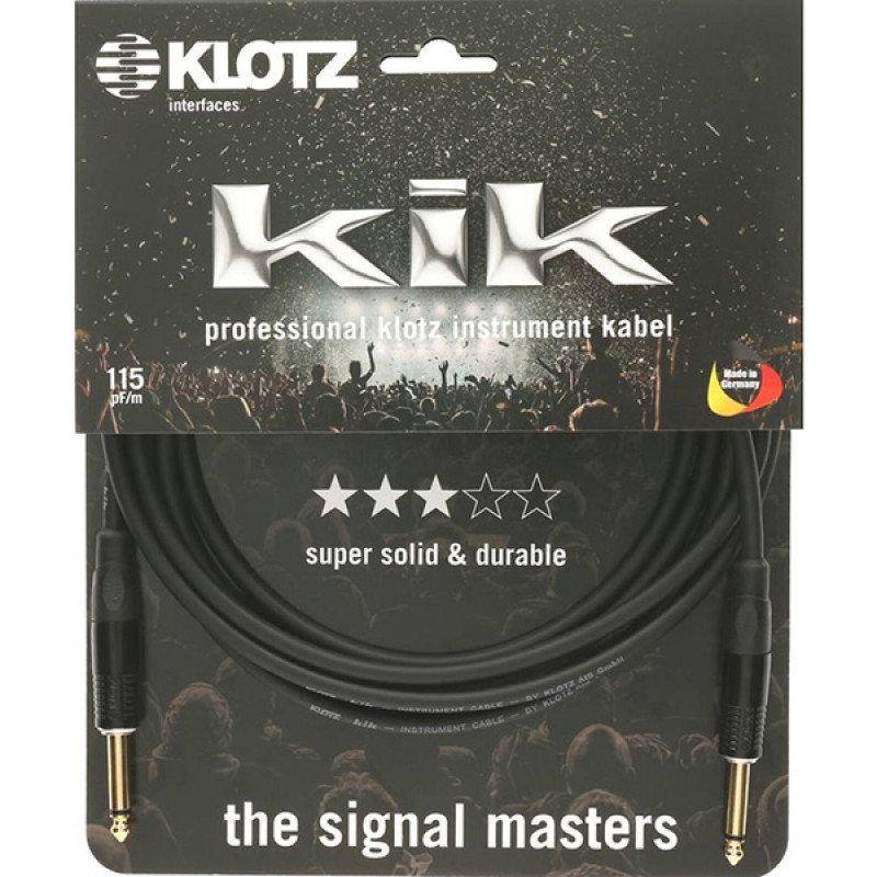 KIKKG4.5PPSW KIK Кабель инструментальный 4,5м, прямые коннекторы, Klotz KIKKG4.5PPSW KIK Кабель инструментальный 4,5м, прямые коннекторы, Klotz