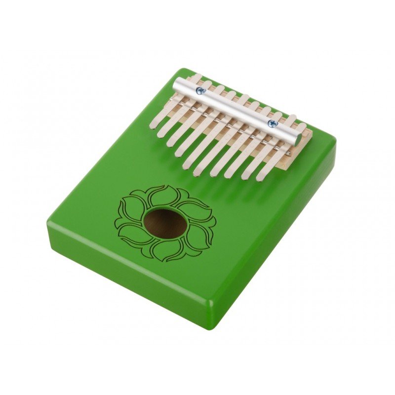 KMKr-1-GR Piastra Калимба, резонаторная, 10 язычков, прямоугольная, зеленая, Мозеръ