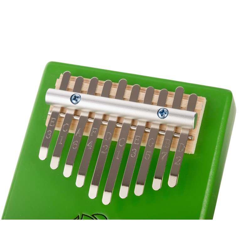 KMKr-1-GR Piastra Калимба, резонаторная, 10 язычков, прямоугольная, зеленая, Мозеръ