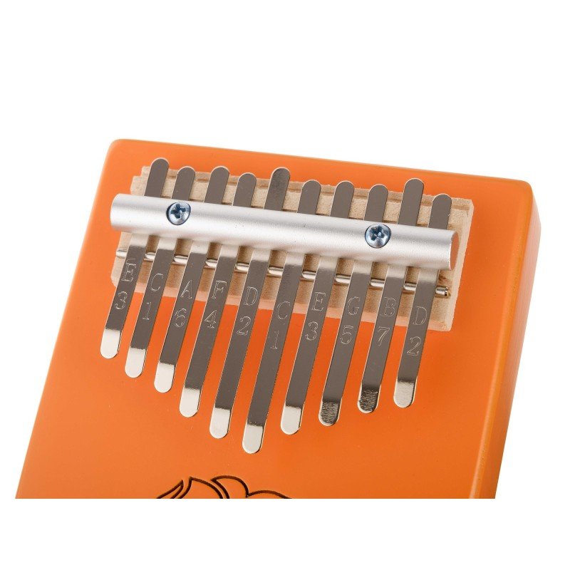 KMKr-1-OR Piastra Калимба, резонаторная, 10 язычков, прямоугольная, оранжевая, Мозеръ