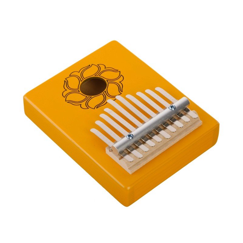 KMKr-1-Y Piastra Калимба, резонаторная, 10 язычков, прямоугольная, желтая, Мозеръ