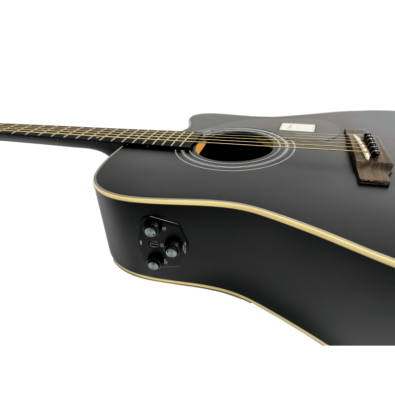 Klever KD-700S BK+EQ Гитара трансакустическая цельнодечная