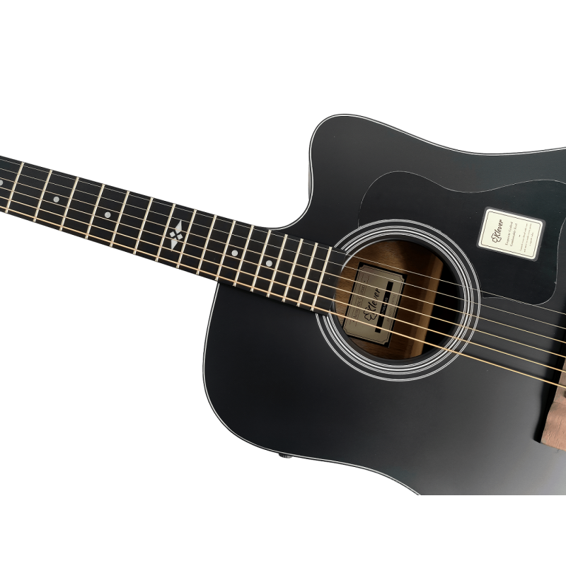 Klever KD-710S BK+EQ Гитара трансакустическая цельнодечная