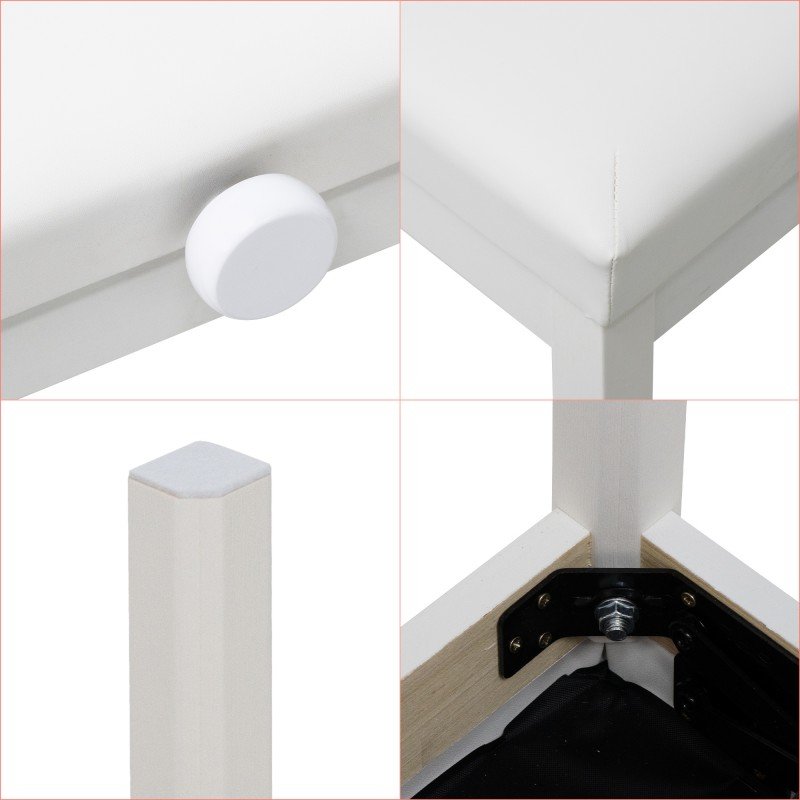 LB-11WHM Банкетка, белая, искусственная кожа, Rin