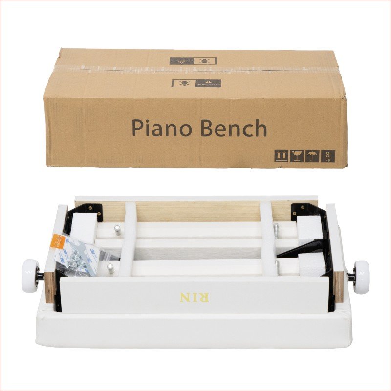 LB-11WHM Банкетка, белая, искусственная кожа, Rin