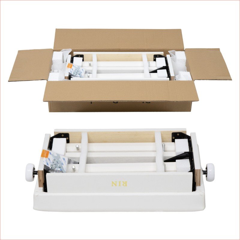 LB-11WHM Банкетка, белая, искусственная кожа, Rin