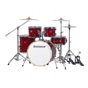 LC196-3 Accent Pro Барабанная установка, красная, 2 коробки, Ludwig LC196-3 Accent Pro Барабанная установка, красная, 2 коробки, Ludwig