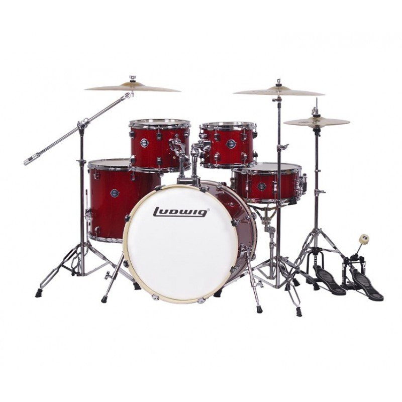 LC196-3 Accent Pro Барабанная установка, красная, 2 коробки, Ludwig LC196-3 Accent Pro Барабанная установка, красная, 2 коробки, Ludwig