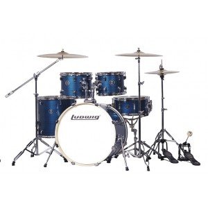 LC196-4 Accent Pro Барабанная установка, синяя, 2 коробки, Ludwig LC196-4 Accent Pro Барабанная установка, синяя, 2 коробки, Ludwig