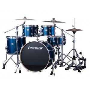 LEE52203 Element Барабанная установка, синяя, 2 коробки, Ludwig LEE52203 Element Барабанная установка, синяя, 2 коробки, Ludwig