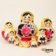 LHM10120 Матрешка традиционная "Фонарик" 10 кукольная, Хохлома