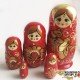 LHM10161 Матрешка "Жар птица" 5 кукольная, Хохлома